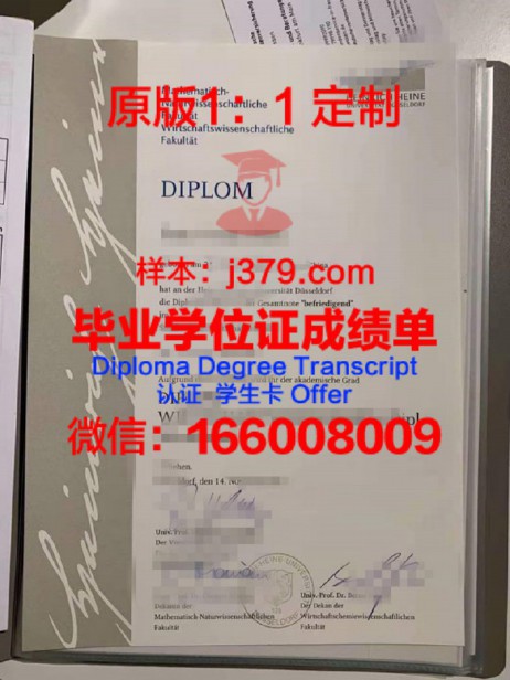 杜塞尔多夫大学毕业证图片University of Dusseldorf Diploma